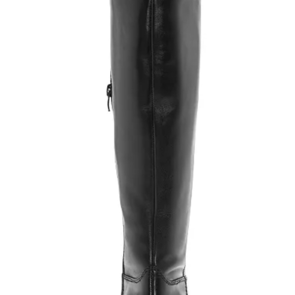 INC International Concepts Glossy Black Over the Knee Boots - Picture 3 of 8